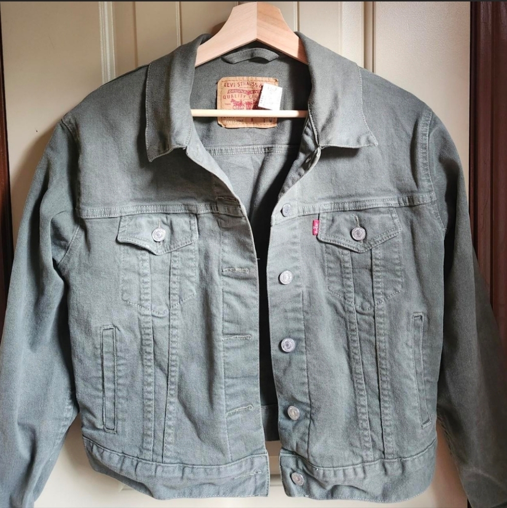 Levi's Olive Green Denim Jacket for Men